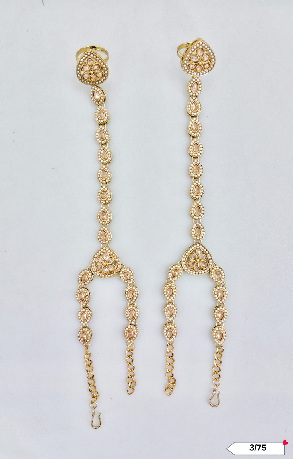 Antique Gold Plated Hathpanja Set